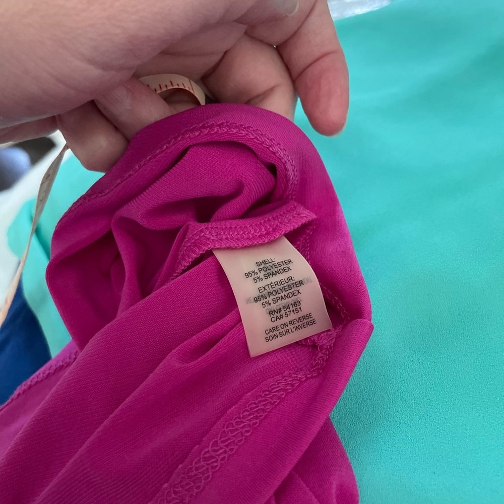 Sleeveless magenta blouse